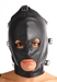 Asylum Leather Hood with Removable Blindfold and Muzzle- ML - AC890-ML