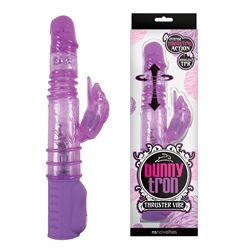 BunnyTron Thruster Vibe 7 Function 6 Speed - Purple Vibrating Sex Toys, Rabbit Vibrators, Thrusting Vibrators