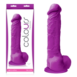 Colours 8in-Purple Silicone Dildo Realistic Dildos, Silicone Dildo