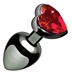 Crimson Tied Scarlet Heart Jewel Anal Plug - AE392