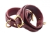 Strict Leather Luxury Burgundy Locking Ankle Cuffs - AE798-Ankle
