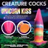 Unicorn Kiss Unicorn Tongue Glow-in-the-Dark Silicone Dildo - AH100