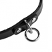 Unisex Leather Choker with O-Ring- ML - AA178-M