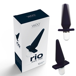 VeDO Rio Anal Vibe Just Black Anal Toys, Vibrating Anal Toys, Silicone Anal Toys