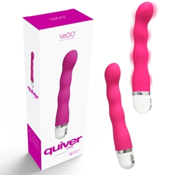 VeDO Quiver Mini Vibe Hot In Bed Pink Vibrating Sex Toys, Silicone Vibrators, G-Spot Vibrators, Waterproof Sex Toys