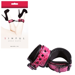 Sinful Ankle Cuffs Bondage Gear, Wrist and Ankle Restraints
