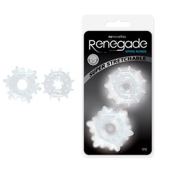 Renegade Spike Cr Rings Clear Cock Rings, Spike Rings, Stretchable Rings