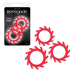 Renegade Gears Red Cock rings, Gear Cock Rings