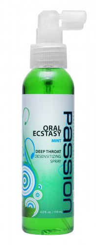 Oral Ecstasy Mint Flavored Deep Throat Numbing Spray- 4 oz Herbals, Throat Numbing Spray