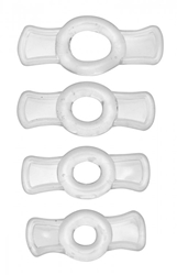 Size Matters Endurance Penis Ring Set - Clear Cock Rings