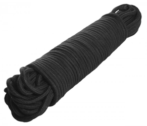 96 Foot Cotton Bondage Rope - Black Beginner Bondage, Bondage Gear, Ankle and Wrist Restraints