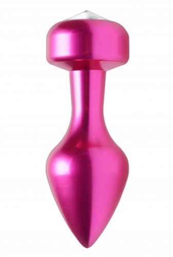 Solitaire Gem Accented Aluminum Anal Plug Anal Toys, Vogue, Metal anal toys, anal plugs, butt plugs