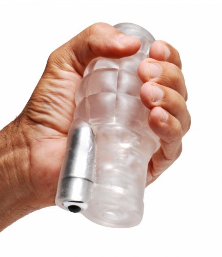Palm-Tec Grenade Stroker with Bullet Sleeve Masturbation Toys, Vibrating Sex Toys, Vibrating Masturbators
