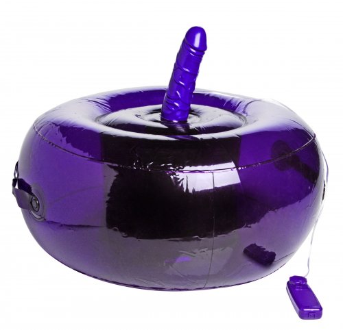 Sit-and-Ride Inflatable Seat with Vibrating Dildo - Purple Dildos, Fucking Machines, Swings and Sex Aids, Vibrating Sex Toys, Vibrating Dildos, Electric and Battery Powered Machines, Sex Position Aids