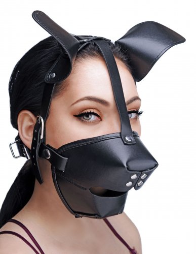 Pup Puppy Play Hood and Breathable Ball Gag Bondage Gear, Mouth Gags, Hoods and Muzzles, Masks