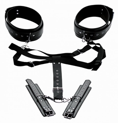 Acquire Easy Access Thigh Harness with Wrist Cuffs Beginner Bondage, Bondage Gear, Swings and Sex Aids, Ankle and Wrist Restraints, Sex Position Aids