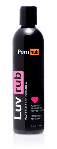 Pornhub Luvrub 8oz Personal Lubricants, Water Based Lube
