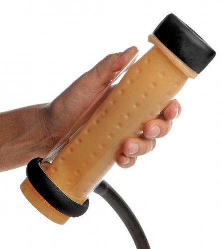Milker Cylinder with Textured Sleeve Fucking Machines, Penis Pumps, Pumping Accessories and Extras, Penis Enhancements, Machine Accessories and Upgrades