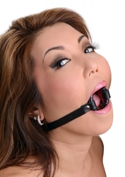 Strict Leather Ring Gag- X-Large Leather Bondage Goods, Mouth Gags